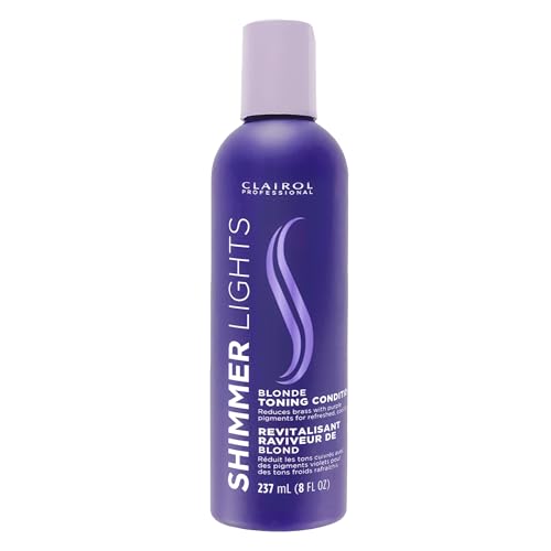 Clairol Professional Shimmer Lights Purple Conditioner | Neutralizes Brass & Yellow Tones | For Blonde, Silver, Gray & Highlighted Hair