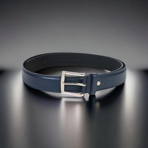 LB LEATHERBOSS Casual Genuine Leather Jeans Belt - Navy Blue Color4