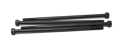 Image of iexcell 4 Pcs M8 x 180mm Partially Threaded Thread Pitch 1.25 mm Alloy Steel 12.9 Grade Hex Socket Head Cap Screws Bolts Kit, Black Oxide Finish
