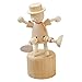 Qixuer 1 Pieza Madera de Dibujos Animados Marioneta Móvil Estatuilla de Escritorio Adornos Payaso Artesanía Juguete para Habitación de Los Niños Estantes Pequeñas Decoraciones