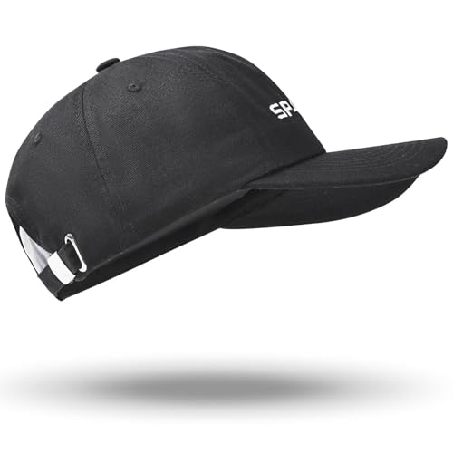 Image of SpaceX Embroidered Baseball Cap - Classic Black Cotton, Adjustable Fit, Unisex Gift for NASA & Space Fans, Includes Wall Hook