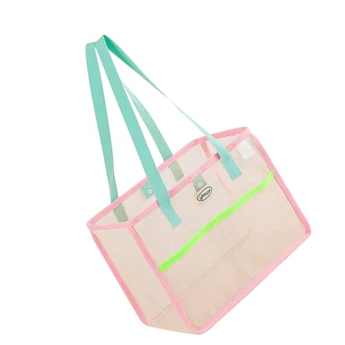 Large Mesh Bag Breathable Shoulder Bags Foldable Organized Spacious Interior Handbag For Poolside Gym Or Travel Use Foldable