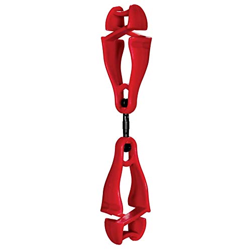 Image of Ergodyne Squids 3400 Glove Clip Holder with Dual Clips,Red, 100-Pack