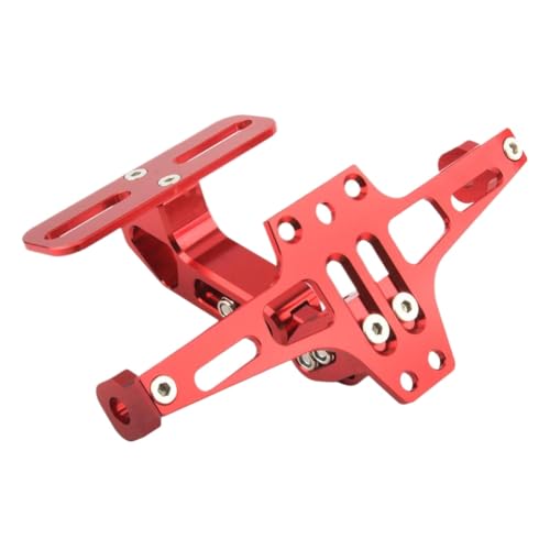 Support plaque moto universel pour clignotants arrière CNC rouge