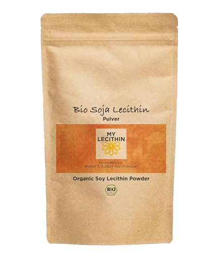Polvo de lecitina de soja orgánica, E322, emulsionante, lecitina de soja, lecitina de soja, 250 g