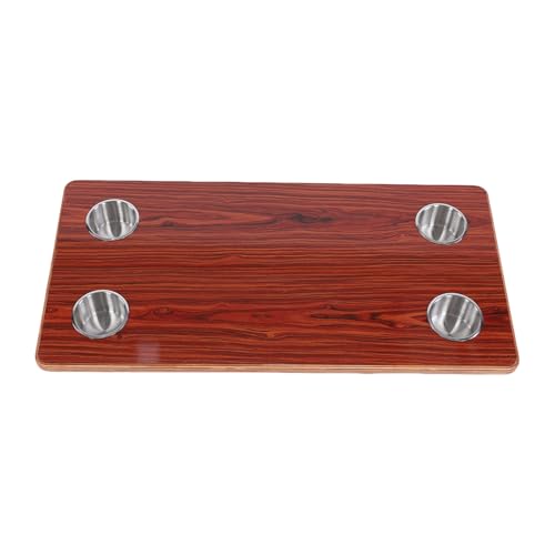 Mesa para RV de 31,5x15,75 pulgadas con panel de escritorio rectangular y portavasos
