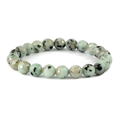 Image of Reiki Crystal Products Natural Crystal Stone 8 mm Faceted Diamond Cut Beads Bracelet for Men & Women | Reiki Charged Gemstone Bracelet | Multiple Stone Variants Available
