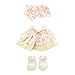 Eayaele Clothes for Labubu - 4PC Set with Shoes for 6.7 Inches Doll, Premium Outfit with Accessories, Stylish Clothes for Labubu (NO Doll)(Pink Plaid)