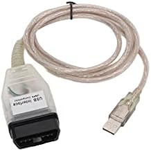 K+DCAN OBD2 USB Cable, K+DCAN OBD2 Scanning Diagnostic Tool USB Interface with CD Replacement for 3 Series E46 E83 E90