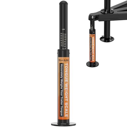 YOMILINK Tongue Weight Scale, Upgrade 1800 lbs Capacity, for RV Trailer, Boat, Travel Trailers, Black