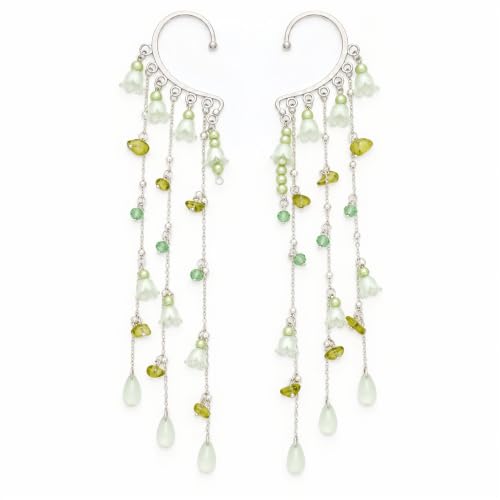 FRESHME Elf Ears Fairy Costume Lily of the Valley Jewelry Silver Green by FRESHME - Used condition - US$7.19