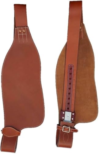 EQUIEMPRESS Horse Western Leather Fender Replacement Saddle Fender Pair Set for Roping Trail Barrel Pleasure Saddles with Belvin Buckles A2