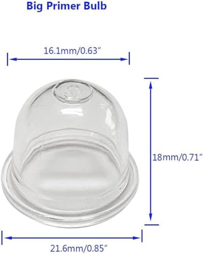 One Size Primer Bulb for Stihl FS55 FS90 BG55 BG56 Echo SRM225 SRM210 PB250 Homelite 561635001 UT09526 Husqvarna 128LD Troy Bilt TB32EC Craftsman WS2200 Ryobi CS30 Trimmer Blower Chainsaw Carburetor