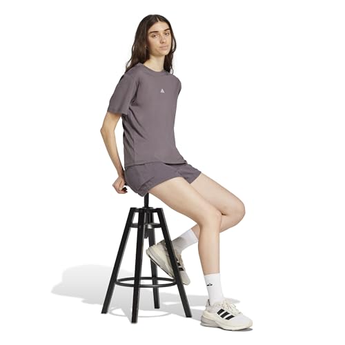 adidas Damen Essentials SMALL Logo Cotton T-Shirt, Grey strata/White, XXS – Ansicht 2
