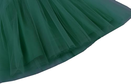 Image of GSVIBK Baby Girls Tutu Dress Sleeveless Toddler Cotton Tulle Skirt Princess Party Prom Dresses