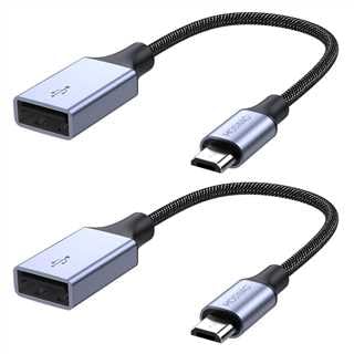 MOSWAG Micro USB to USB Adapter Micro USB Male to Female USB Compatible with Samsung Phone S7 S6 Edge S4 S3 Android Windows Smartphone Tablets 2 Pack