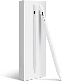 Caneta Touch Premium Universal Tablet Celular Smartphone Ponta fina removível 2 pontas extra Sincronização fácil com Android IOS — Precisão, Estilo e Sofisticação na Ponta dos Seus Dedos