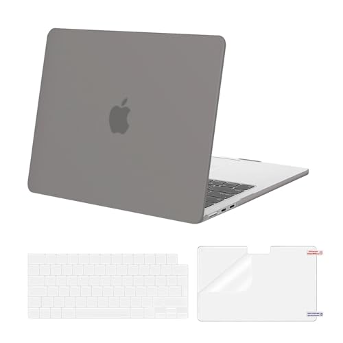 Coque MacBook Air 13 gris idéale pour travailler en café sans rayer son ordinateur