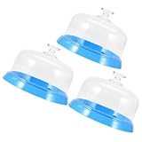 SUPVOX Caja de Almacenamiento para Piezas de Reloj 3piezas Cubierta Antipolvo Transparente, Caja Plástica Resistente para Reparación de Relojes, Herramienta Reparación Relojes