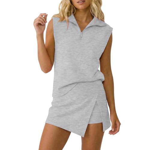 Short sans manches 2 pièces gris XXL style streetwear pour homme
