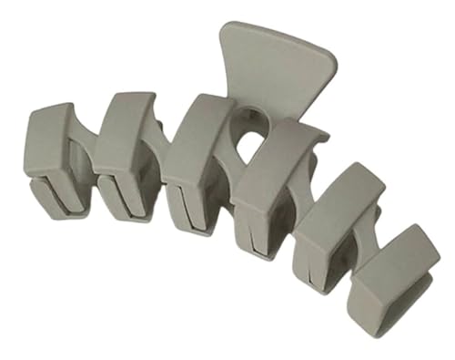 Galepromot Grey Hair Clips 4.3 Inch Large Hair Claw Clips for Women Thin Thick Curly Hair, Big Matte Banana Clips,Strong Hold Jaw Clips,Neutral Colors, Nonslip Matte Jumbo Hair Clips Hair Claws