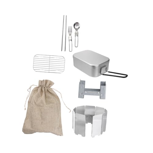 OUNONA 1 Set Outdoor with Steaming Rack Folding Handle Stove for Camping Backpacking and Picnics Lightweight Cookware for Outdoor Adventures