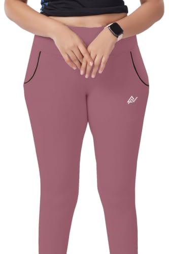 Image of Nexsus Appparels Stretchable Gym Pants for Workout : The Ultimate Yoga Pants | Gym Wear for Woman | Gym Tights for Women with Side Pockets | Available in Plus Size's