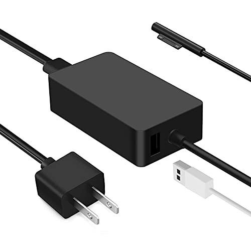 Surface Pro Charger, cshare 65W 15V 4A Power Supply AC Adapter for Microsoft Surface Pro 7 6 5 4 3 X, Surface Laptop, Surface Go, Windows Charger, Surface Book Tablet with 5V 1A USB Charging Port