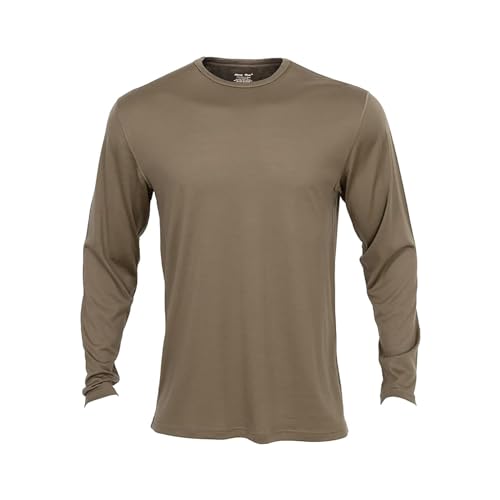 SHEEP RUN 100% Merino Wool Men's Wicking Breathable Base Layer Hiking Running Long Sleeve Shirt