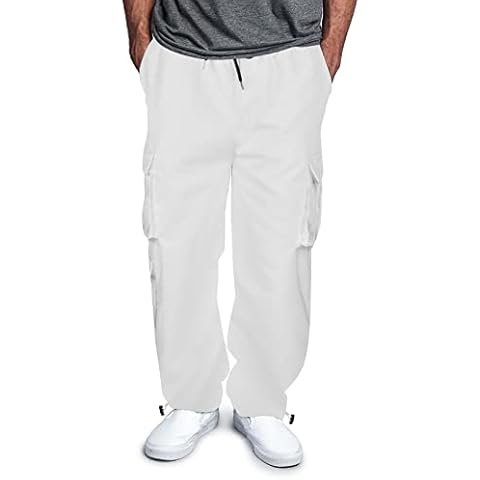 Men's Striped Jogging Bottoms with Pockets Cover