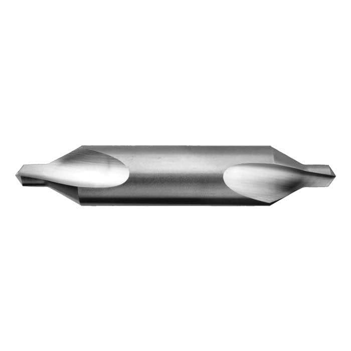 Cleveland C46261 998 Plain Combined Drill and Countersink, 0.025 in Drill - Decimal Inch, 60 deg Included Angle, 118 deg Point Angle, HSS, Bright (Each)