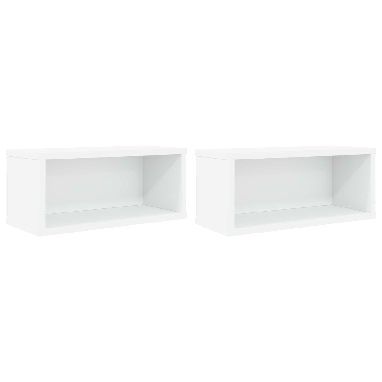 Hothingwell CD-Regal, 40 x 17 x 17 cm, Weiß, 2 Stück