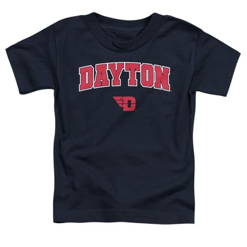LOGOVISION University of Dayton Arch Logo Secondary Kids T Shirt (4) for Toddler Boys and Girls, Navy