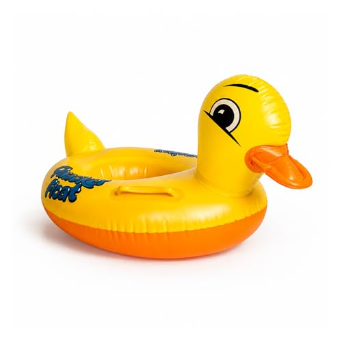 Image of Koochie-Koo Duck Swimming Tube for Kids Inflatable Baby Float Ring for Pool & Beach, PVC Swim Tube with Safe Seat, Handle & Leak-Proof Design for Toddlers Boys Girls