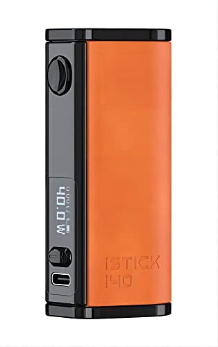 Eleaf iStick i40 Vape Caja de batería Mod Cigarrillo electrónico 40 vatios 2600 mAh Kits de vapeo LED de cuero sin nicotina (naranja)