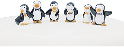 Anniversary House BX311 Penguin Plastic Cake Topper Picks-6 Pcs