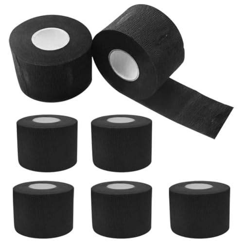Papier col coiffure jetable noir KICHOUSE pour salons de coiffure en lot de 7 pièces