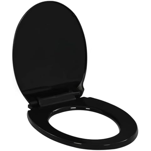 vidaXL Abattant WC Noir Cover