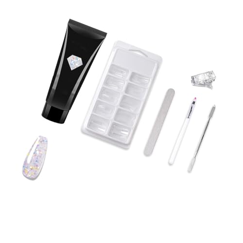 QUXVUIS Juego de Gel de extensión uñas, Kit esmalte profesional, herramientas manicura, salón para principiantes, niños, adultos, suministros maquillaje para niños , Tipo 1