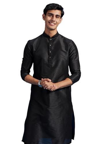Image of DIWAS BY MANYAVAR Men's Art Silk Solid Kurta (1pc)