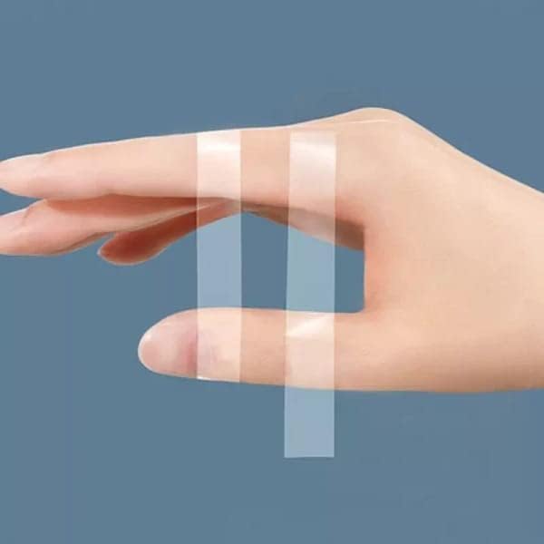 Prabhas Designs Double Sided Tape for Fashion, Clothing and Body - 36 Strips Pack | All Day Strength Invisible Dress Tape for women | Gentle to stick on Skin and clothes -Transparent-picture-50