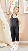 Darkyazi Baby Summer Jumpsuits for Girls Kids Cute Backless Harem Strap Romper Jumpsuit Toddler Pants Size 2-8Y (5T, Grey)