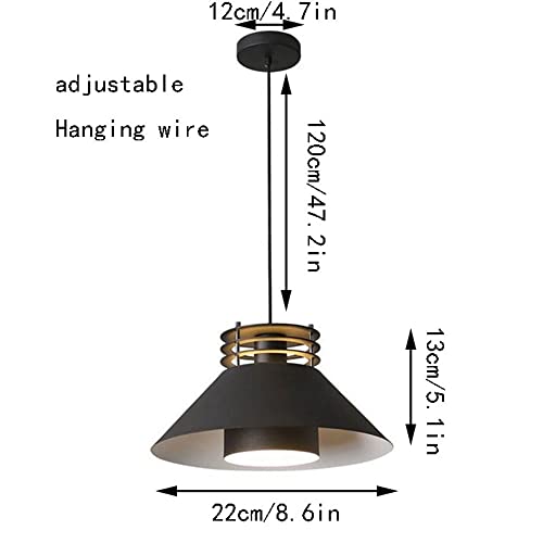 Lustre suspendu design unique E27 plafonnier semi-encastré noir - 6