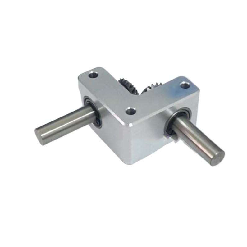Mechanical Steering 1pcs 90 Degree Commutator 1M 20T Spiral Bevel Gear Reversing Gearbox 1:1 Ratio Right Angle Steering Corner Device 6mm 8mm 10mm Shaft Direction Transmission(8mm)