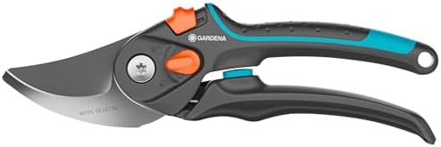 Gardena PremiumCut Pro Flex Gartenschere, Bypass-Schnitt, für frisches Holz, 24 mm Schnittdurchmesser, ergonomische Griffe, PowerCoating-Klingen, in Deutschland hergestellt (12252-