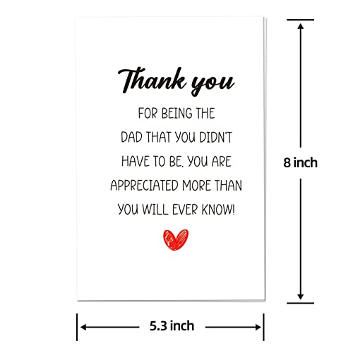 Arsagen Step Dad Thank You Card, Thank You For Being The Dad, Heartfelt Father's Day Card For Bonus Dad, Stepdad Birthday Card #TOP4