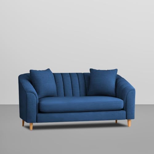 Image of Casaliving Doraldo 2 Seater Sofa Set for Living Room Premium Fabric Sofa for Living Room (Blue, 2 Seater)