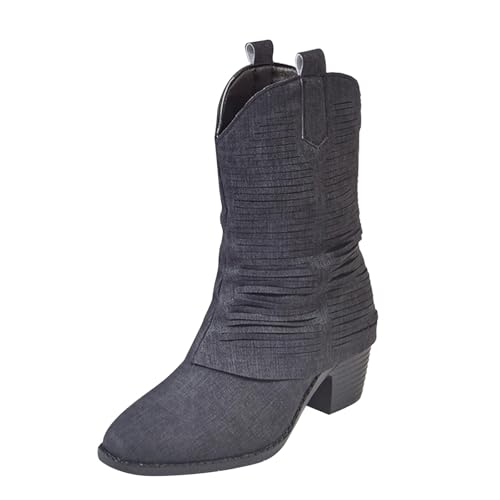 Bottes en daim bout pointu de style européen pour une allure chic raffinée