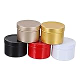 DOITOOL 3 series Velas En Tarro Cera Latas Para Velas Botes Latas De Navidad Botes Latas Vacías Para Velas Vasos Para Tarros Velas Navideñas Latas Velas Tarros 5 piezas*3
