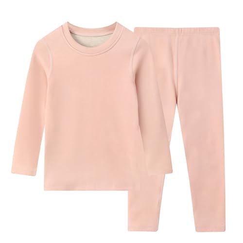 Girls Thermal Underwear Set for Kids Long Johns Fleece Lined Base Layer Top & Bottom for Cold Weather 3-13 Years2